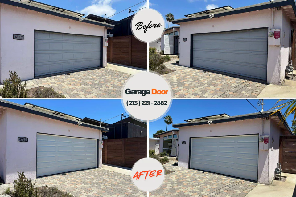 Before and after: garage door repair Shelbyville, TN